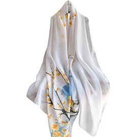 MAIRY Silk Scarf for Women UK Ladies Lightweight Scarves Neckscarf Shawls and Wraps for Women Neckerchief,180122