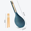 Qcwwy Plastic Skimmer Spoon, Large Capacity Heat Resistant Fine Slotted