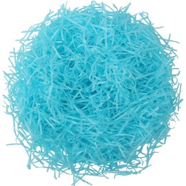 Zhzrche Easter Basket Grass,Cut Tissue Paper,Recyclable Craft Shred Confetti Raffia Paper Filler,For Easter Gift Box (Blue)