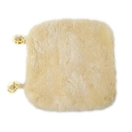 Natural Sheepskin Car Seat Covers for Women and Men | 100% Genuine Sheepskin Fur Seat Pad for Cars & Jeeps with Elastic Straps and Non-Slip Suede Backing, 19 x 19”, 1 Pc (Natural)