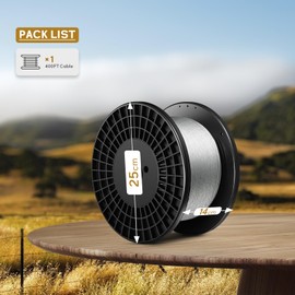 KALLSDY 5/32" Stainless Steel Cable, 400FT T316 Stainless Steel Aircraft Cable Wire Rope for Railing, Decking, DIY Balustrade, 1x19 Strands Construction