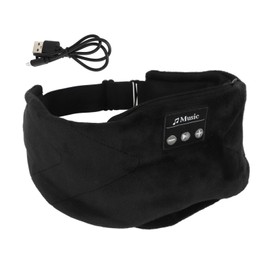 Bluetooth Sleep Eye Cover with 20 White Noise Songs 4 Sleep Music Light Blocking Music Shade for Men Women Gift Black