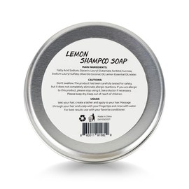 ZeoClay Herbal Shampoo Bar - Lemon Scent - All Natural, Organic Ingredients - Nourish & Moisturize to Prevent Hair and Scalp Dryness