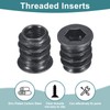 sourcing map 20Pcs Threaded Inserts, M6-1x13 Zinc Plated Carbon Steel