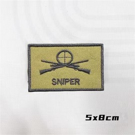 Sniper Velcro Patch Embroidery Patch Tactical Morale Hook Loop Patches for Tactical Gear Hat Backpack Jackets