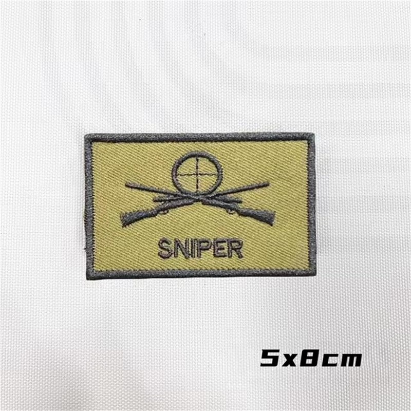 Sniper Velcro Patch Embroidery Patch Tactical Morale Hook Loop Patches