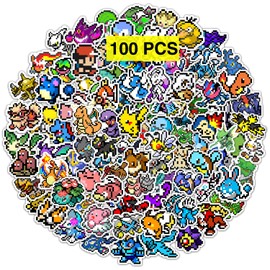 GTOTd Pixel Game Stickers (100 Pieces) Cartoon Gifts Merch for Laptop Water Bottle Phone Accessories Car Bumper Window Helmet Decor Teens