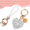 XIABYAYU Heart Keyring, Glitter Keyring with Rhinestones, Car Key Fob,