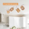 AIBISOD 4-Pack H Track Lighting Heads, Rattan Track Light Heads