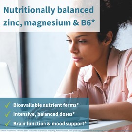 Igennus Neurobalance High Absorption Zinc Magnesium & B6 Complex, Cognitive Support, Focus & Recovery, 24mg Chelated Zinc Picolinate, All Day Nutrient Delivery, Vegan, Non-GMO, 120 Tablets
