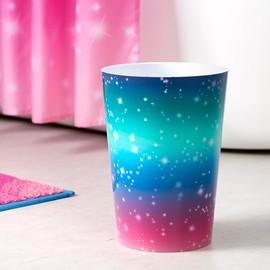 Allure Home Creation Tie Dye Sky Wastebasket-Compact Size-1.7 Gallons