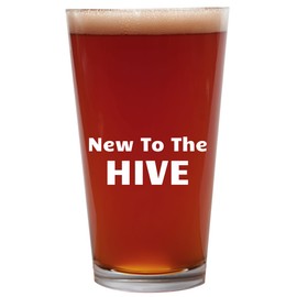 Knick Knack Gifts New to The Hive - 16oz Beer Pint Glass Cup