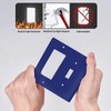 Matte Royal Blue 2 Gang Combination 1-Toggle 1-Decorator/Gfci Device Wall