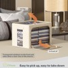 CYhom 3Pack Foldable Storage Bins - Frame Storage Box Linen