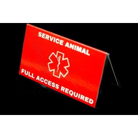 (5 Pack) Service Animal id Badge ADA Rights info Card, Service Dog Badge tag (SDG-105)