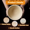 Spalivivre 6Pcs 6 Inch Banneton Bread Proofing Basket Sets, Banneton