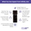 Infinity Jars 5 ml (.17 fl oz) Black Ultraviolet Glass