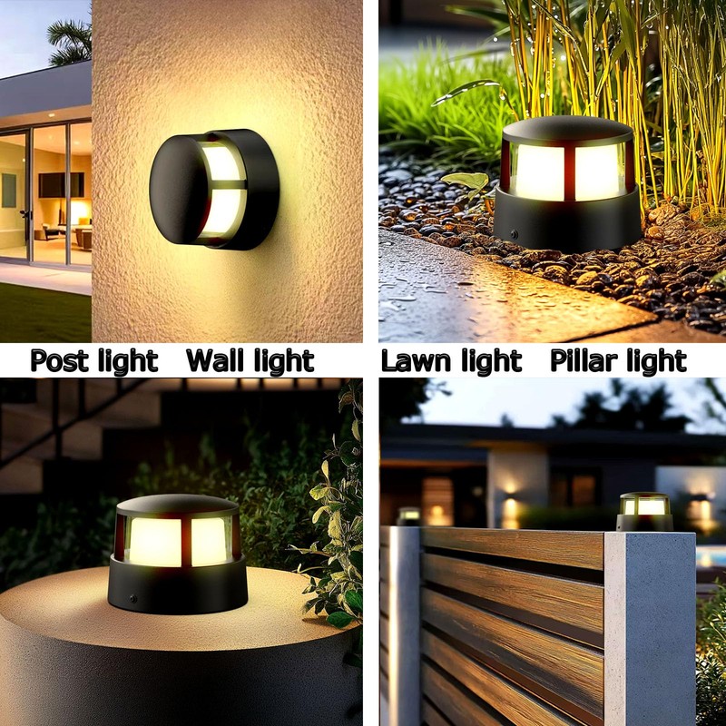 JHOTEC Pillar Lights,Outdoor Post Lights,Outdoor Column Lights, Deck Lights, Fence