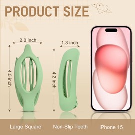 6Pcs Flat Hair Clips for Women Flat Claw Clips Thick Hair Alligator Hair Clips French Concord Hair Barrettes Strong Hold Duck Billed Clips Barrettes