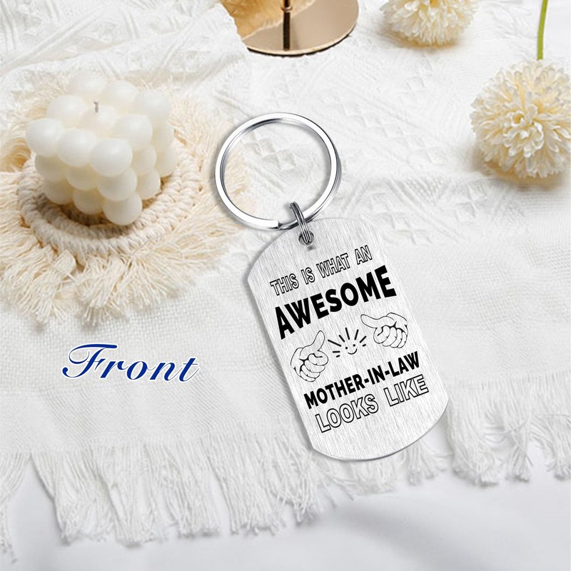 Yobent Mother In Law Christmas Keyring Gifts from Son In