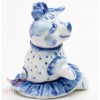 Porcelain gzhel Pig Piglet Girl figurine handmade