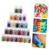 TEHAUX 24pcs Tie-dye Pigments Set DIY Fabric Dyeing Kit for