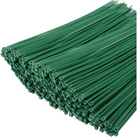 XINGO 500pcs 4.8mm Wide 200mm Length Cable Ties Outdoor Heavy Duty 22KGS Tensile Strength Tie Wraps Self Locking Premium Plastic Cable Wire Ties for Indoor and Outdoor (4.8mm x 200mm, Dark Green)