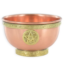 Copper Bowl Pentagram Small Witch & Magic Accessory for Wicca Potions Neopaganism Gift