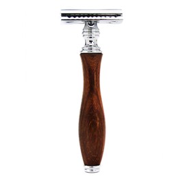 Haryali London Men's 5 Piece Double Edge Safety Razor Badger Brush Stand Soap Bowl Set