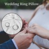 Nicoone Wedding Ring Cushion Ring Bearer Cushion White Bridal Pillow