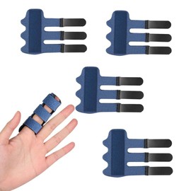 4 Pcs Finger Splints Finger Support,Finger Stabilizer Brace with Adjustable Fixing Belt for Strained, Sprained, Swollen, Arthritis, Tendinitis, Mallet Fingers Stabilizer Brace