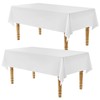 Glomii 2 Pack White Rectangle Table Cloths - Wrinkle Free