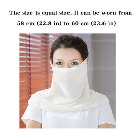 Eowppue 3 Pcs Cooling Scarf-Snood-Neck Gaiter Sun Protection Face Cover, Chiffon Anti-dust Earhook Balaclava Face Scarf, Breathable Ladies Neck Gaiter Foldable Quick Dry Camping Hiking Walking