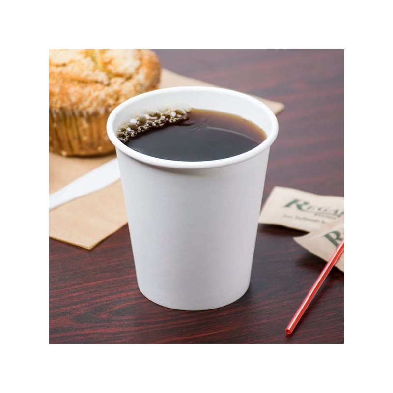 HOT BARGAINS, 6oz Single Wall White Paper Cups for Hot