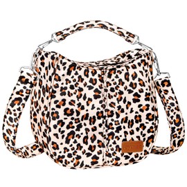 Joymee Lunch Bag Women Insulated Lunch Box with Adjustable Shoulder Strap Large Reusable Leakproof Spacious Cooler Tote for Women Men Adult with Bottle Holder and Side Pockets -09 Leopard