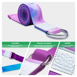 Netrox Sports® Adjustable Yoga Strap 240 cm | Yoga Band for Stretching | for Better Stretching | with Adjustable Ring | for Men and Women | Pilates | Meditation | Sports