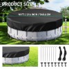 Pool Cover 18 Ft round Pool Cover with Reflective Strips,