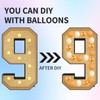 Ruxion 4FT Marquee Light Up Numbers 9 - Large Glitter