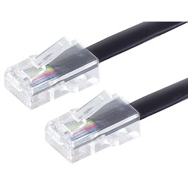 1aTTack.de Telephone Cable RJ45 (8P8C) Plug Western Plug to RJ45 (8P8C) Male 8-Core Flat Cable for ISDN Telephone Systems and Telephones