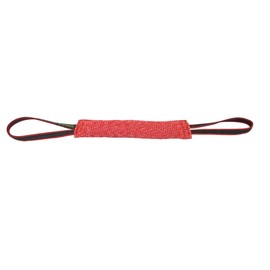 Viper Synthetic K9 Tug Toy Reward with Two Handles for Adult Dogs and Puppies. Ruberized Handles, Red, 12"x 2"