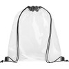 sin4sey Rucksack Sportbeutel transparent mit Kordel Tasche Gymsac (Schwarz)