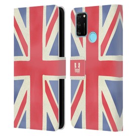 Head Case Designs Union Jack London Best Leather Book Wallet Case Cover Compatible With Honor 9A