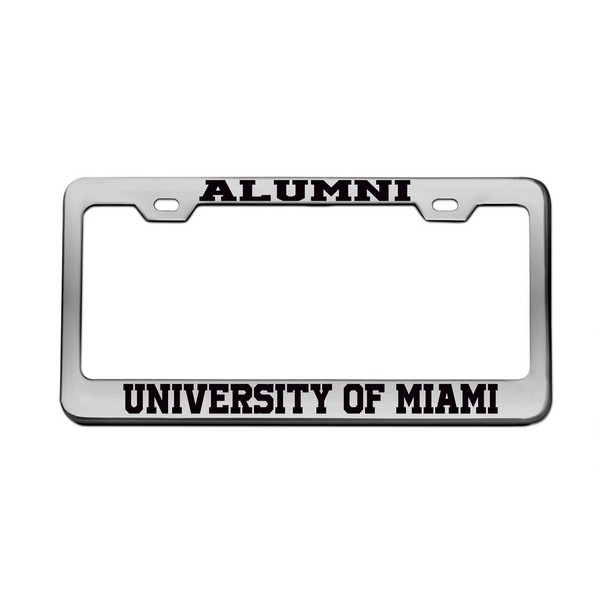 Alumni University of Miami University Chrome License Plate Frame Tag Black