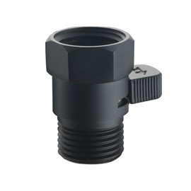 AMeoMerk Shower Flow Control Valve, Shower Head Shut Off Valve Solid Brass Flow Pressure Regulator For Hand Shower G1/2, Matte Black