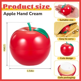Swiffen 12 Pcs Apple Hand Cream Gifts Set for Women, Valentines Day Teacher Appreciation Gifts Funny Fruit Hand Cream for Employee Teacher Appreciation Valentine's Galentine's Day Gift