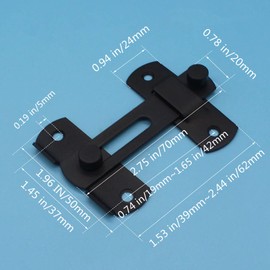 szhdxsy Stainless Steel Gate Latches Flip Latch Safety Door Bolt Latch Lock,Barn Door Latches，Matte Black