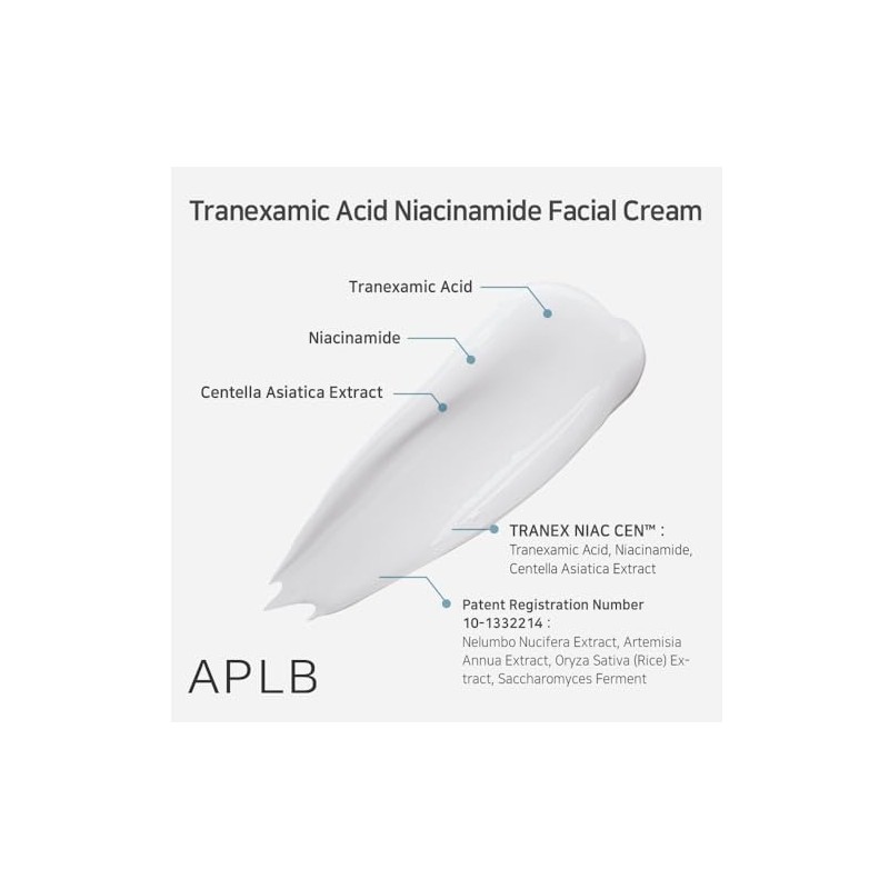 APLB Crema facial con ácido tranexámico y niacinamida, TRANEX NIAC