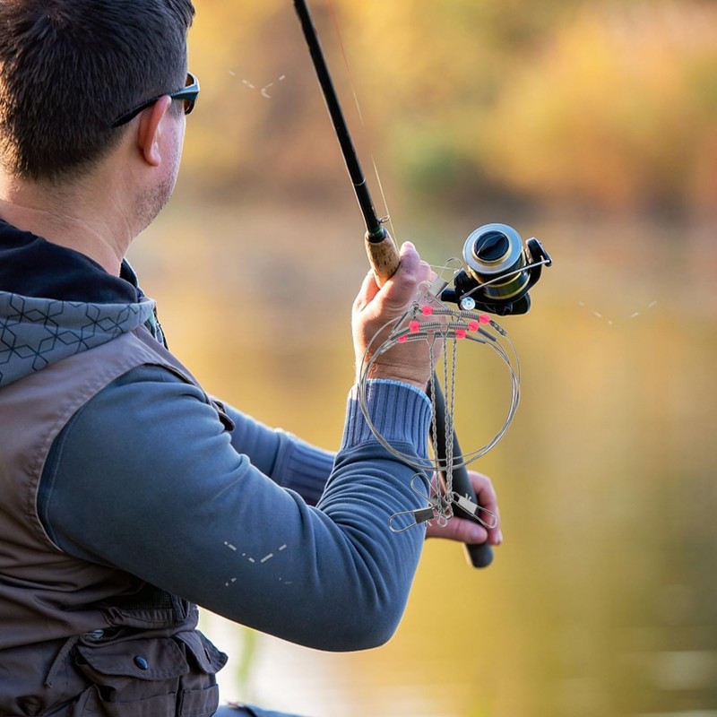 Kisangel 1 Set Outdoor Fishing Leader Tackle Rig Set: Fishing