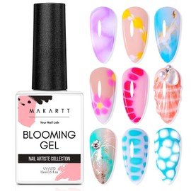 Makartt Blooming Gel Nail Polish - 15 ml Blooming Gel for Spreading Marble Nail Polish, Gel Colour, Nail Designs for DIY Flowers Animal Watercolour Magic Manicure Kit