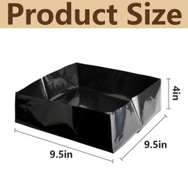 Adnee 12 Pcs Mushroom Monotub Liners-9.5" x 9.5" x 4" Monotub Liner Fit Up to 28 Quart Monotub-Monotub Plastic Liners for Mushroom Growing Supplies Liner Replacement